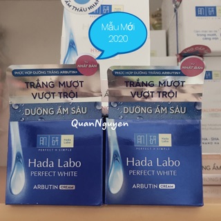 [ Mẫu Mới 2020] Kem dưỡng trắng da tối ưu Hada Labo Perfect White Cream 50g  DA TRẮNG HOÀN HẢO