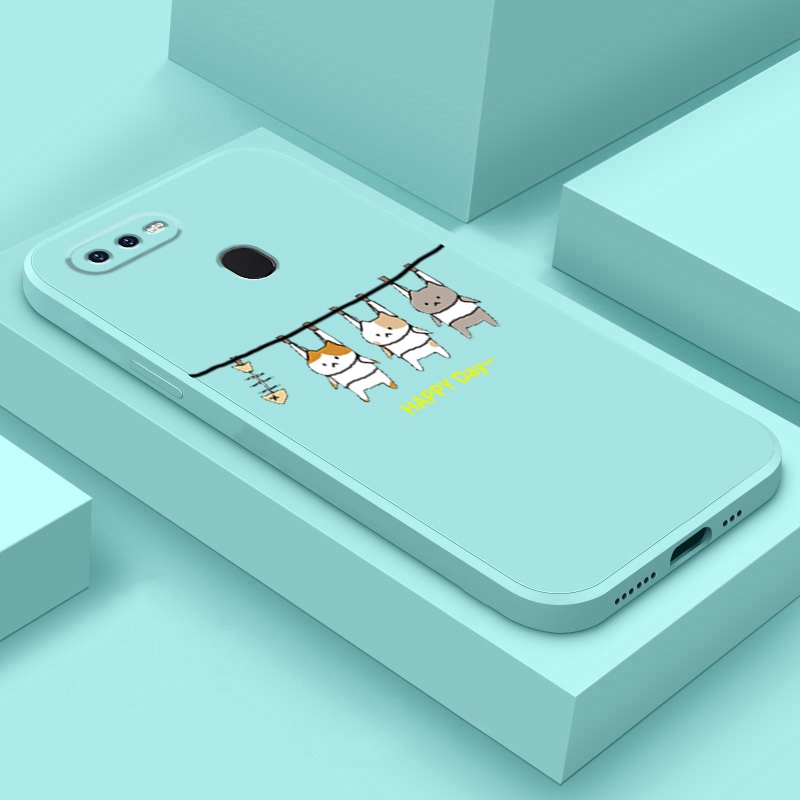 Ốp lưng oppo a5s oppo a12 oppo a7 oppo a3s oppo a12e Ốp Điện Thoại Silicone Mềm In Hình Mèo LSMM01 Cho oppo a5s oppo a12 oppo a7 oppo a3s oppo a12e viền vuông cute