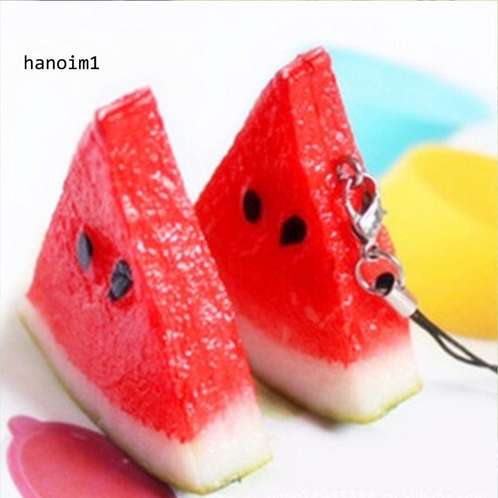 【H1N1】Simulation Fruit Cute Watermelon Pendant Cellphone Strap Purse Bag Key Chain
