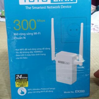 Bộ kích sóng Wi-fi Totolink EX200 Chuẩn - hàng chính hãng nguyên seal.