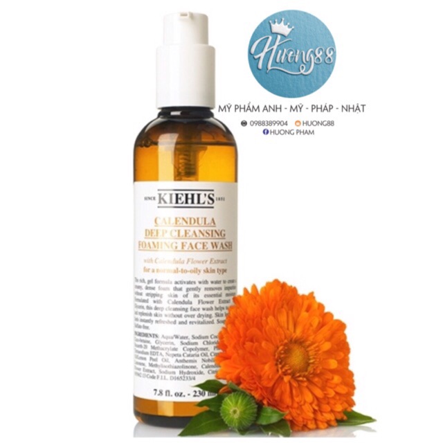 [Mã COS1904 giảm 8% đơn 300K] Sữa rửa mặt hoa cúc Kiehl's Calendula 230ml