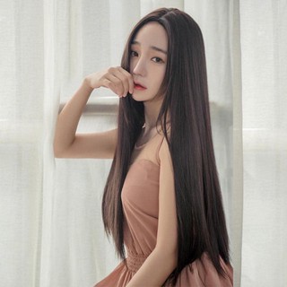 Tóc giả dài thẳng nguyên đầu 🎁 FREESHIP 🎁 Tóc giả nguyên đầu thẳng hai mái hất, 2061