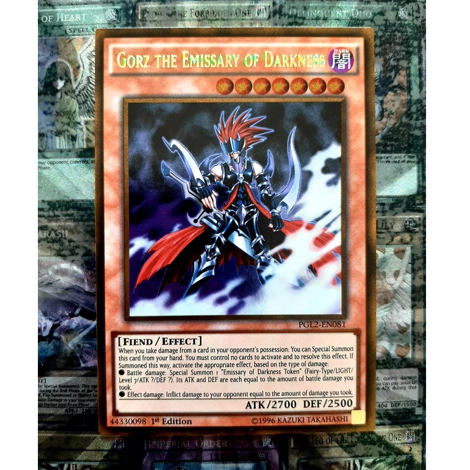 Thẻ Bài Mint90 Yugioh Monster Gorz the Emissary of Darkness - PGL2-EN081 - Gold