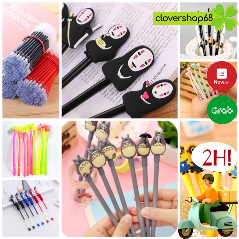 COMBO 10 BÚT BI MỰC ĐEN NHIỀU HÌNH
