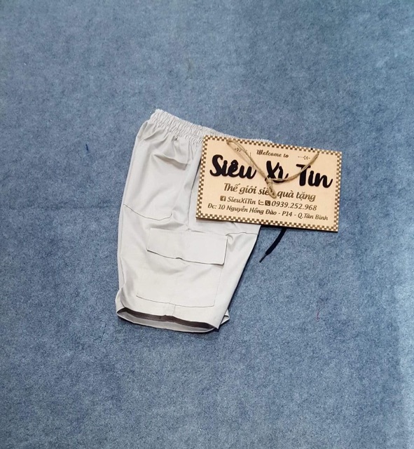 Quần short túi hộp, short kaki túi hộp