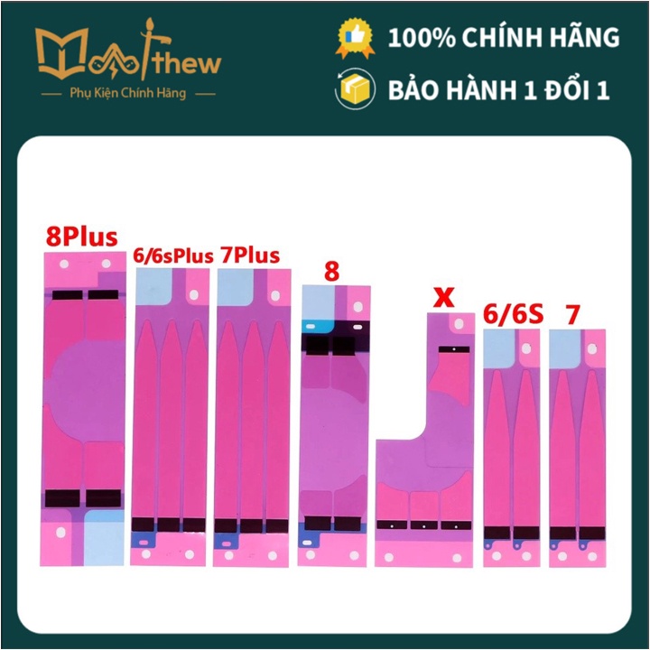 Seal dán pin iphone chuẩn zin , Keo dán pin chất liệu cao su non dán cố định pin chắc chắn vào iphone