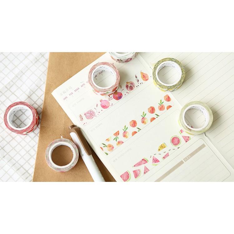 BĂNG DÍNH WASHI TAPE SUMMER TIME ( 15MM X 7M )