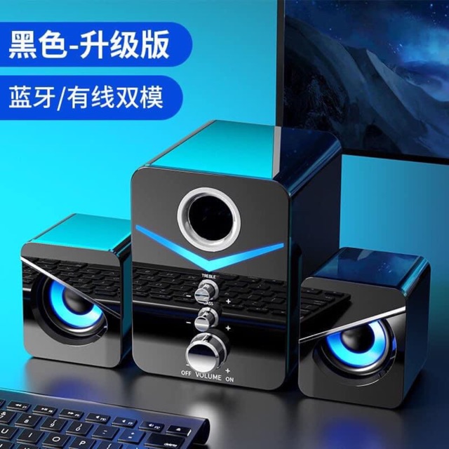 Loa mini có dây cắm kèm kết nốt bluetooth