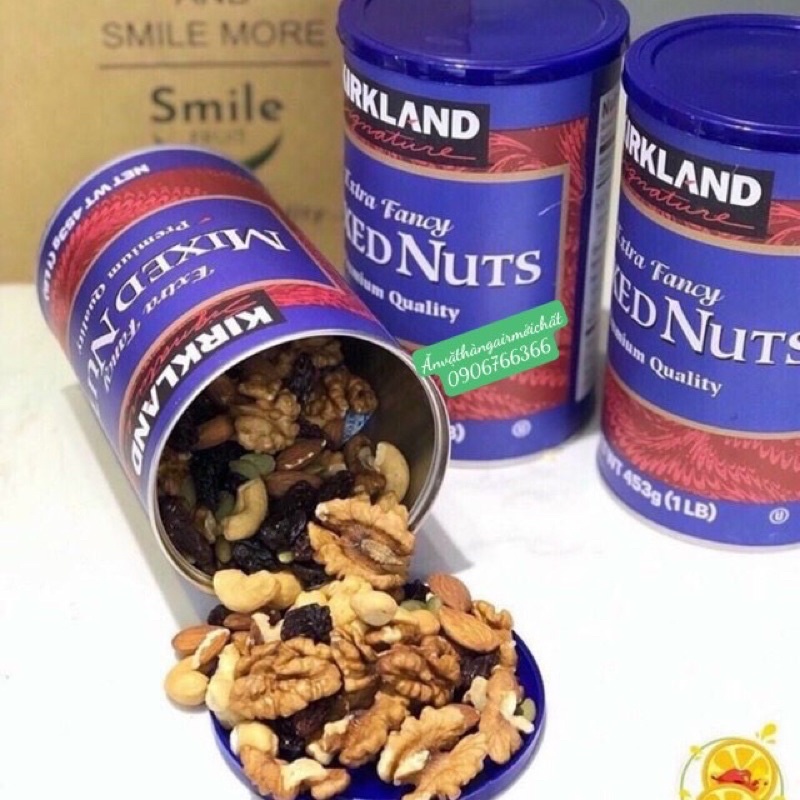 Mix Nut Hạt Hỗn Hợp Kirkland Signature Extra Fancy Mỹ Hộp 453 gram