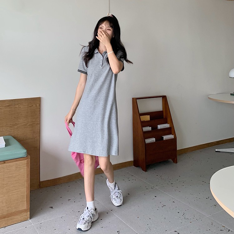 Váy Thun Polo Suông Co Giãn Nhẹ Nhàng Dễ Thương