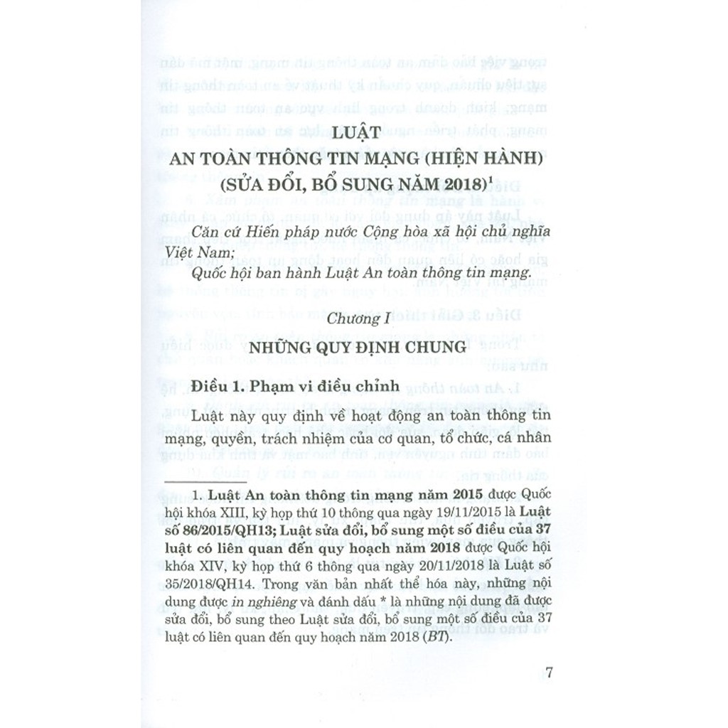 Sách - Luật An Toàn Thông Tin Mạng (Hiện Hành) (Sửa Đổi, Bổ Sung Năm 2018) | BigBuy360 - bigbuy360.vn