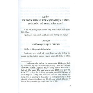 Sách - Luật An Toàn Thông Tin Mạng (Hiện Hành) (Sửa Đổi, Bổ Sung Năm 2018)