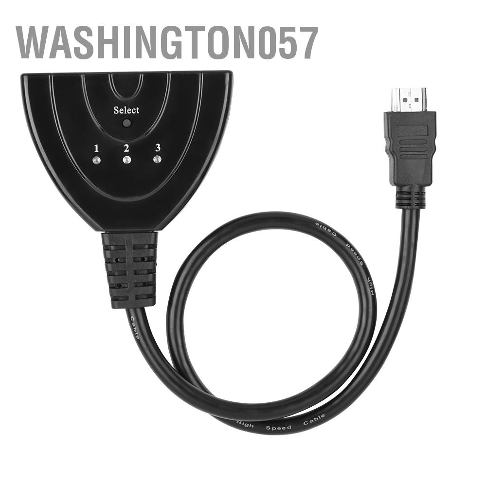 Washington057 1080P Video Switch Switcher Splitter HDMI 3 In 1 Out Split Signal Adapter Convert Cable