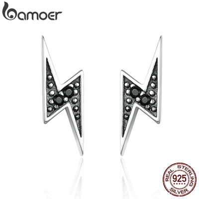 Bamoer Bông Tai bạc 925 Đính Đá cz sce156