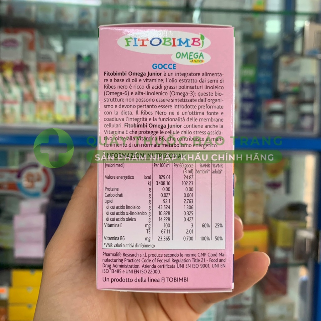 Fitobimbi Omega Junior - Phát triển trí não cho bé