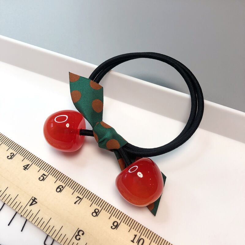 Dây Cột Tóc Cao Su Co Giãn Đính Quả Cherry Thời Trang Hàn Quốc Cho Nữ