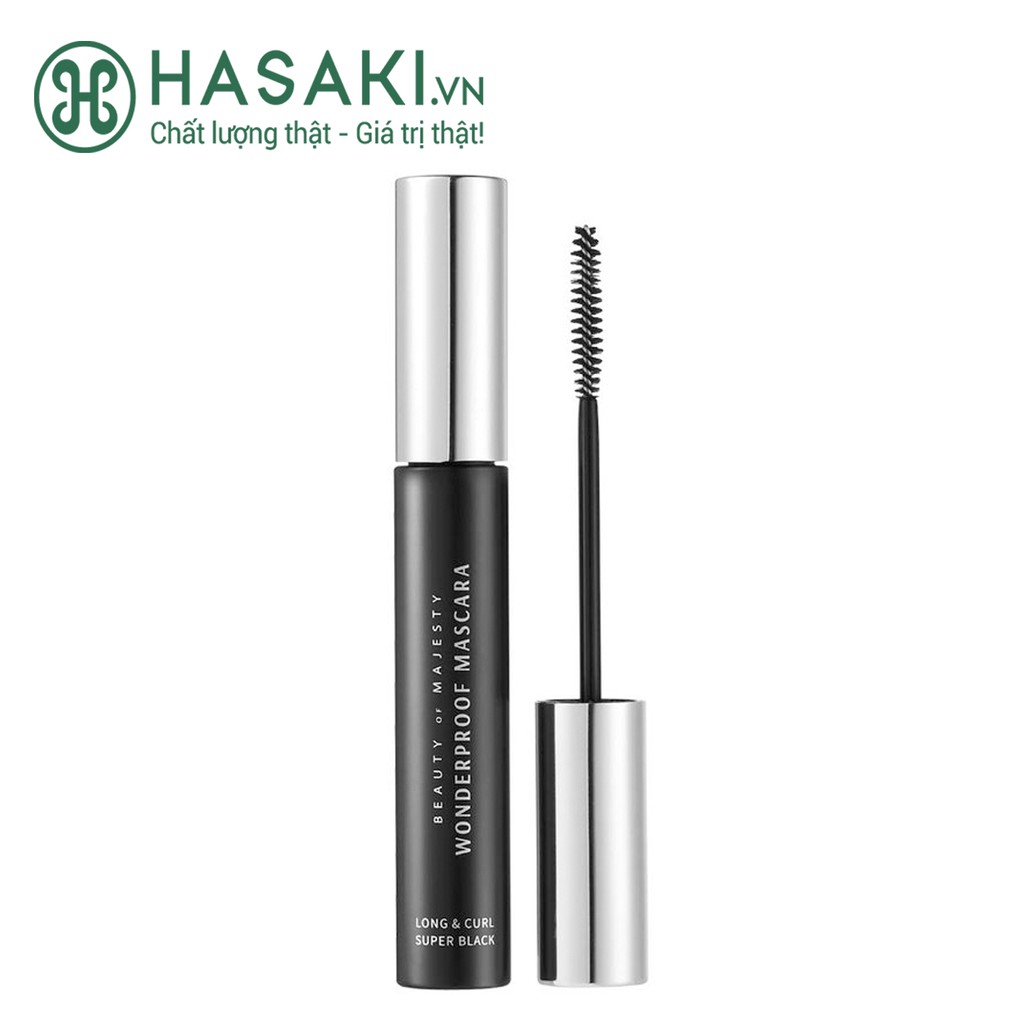 Mascara B.O.M Làm Dài &amp; Cong Mi Màu Đen Wonderproof Mascara Long &amp; Curl Super Black 8g