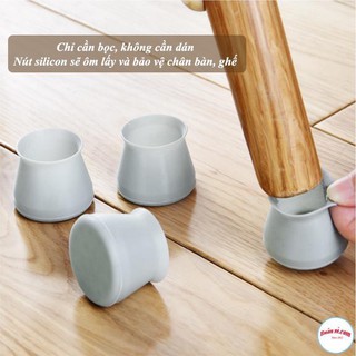 🍓𝑭𝒓𝒆𝒆𝒔𝒉𝒊𝒑🍓Silicon Tròn Bọc Bảo Vệ Chân Bàn Ghế