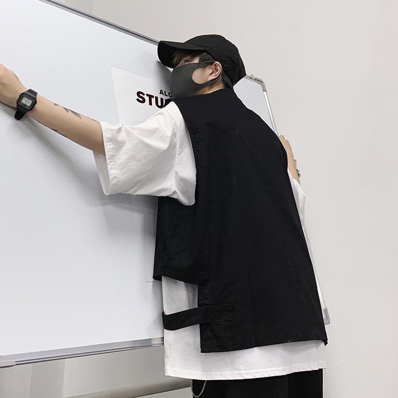 Áo Khoác Sát Nách Dáng Rộng Phong Cách Retro Thời Trang Cho Nam