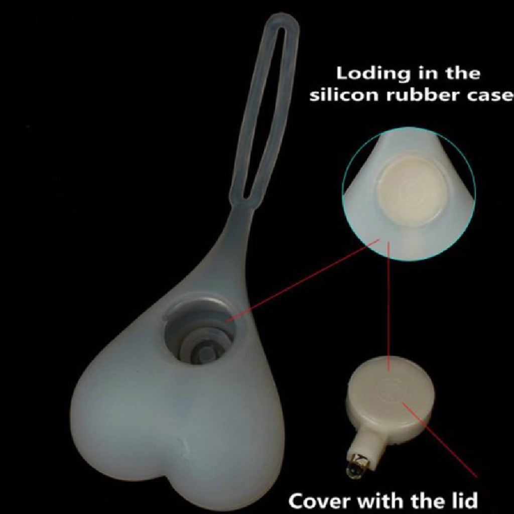 Đèn LED Chiếu Hậu Chống Thấm Nước Hình Trái Tim Cho Xe Đạp ♨Trên đó