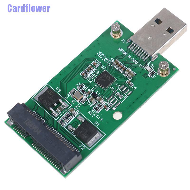 Cardflower  1Pc Mini USB 3.0 to PCIE mSATA External SSD PCBA Conveter Adapter Card