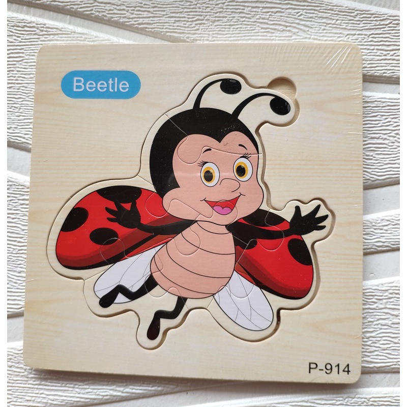 Tranh Ghép Con Vật Bằng Gỗ Cho Bé, Bảng Ghép Hình 3D Bằng Gỗ Cho Bé