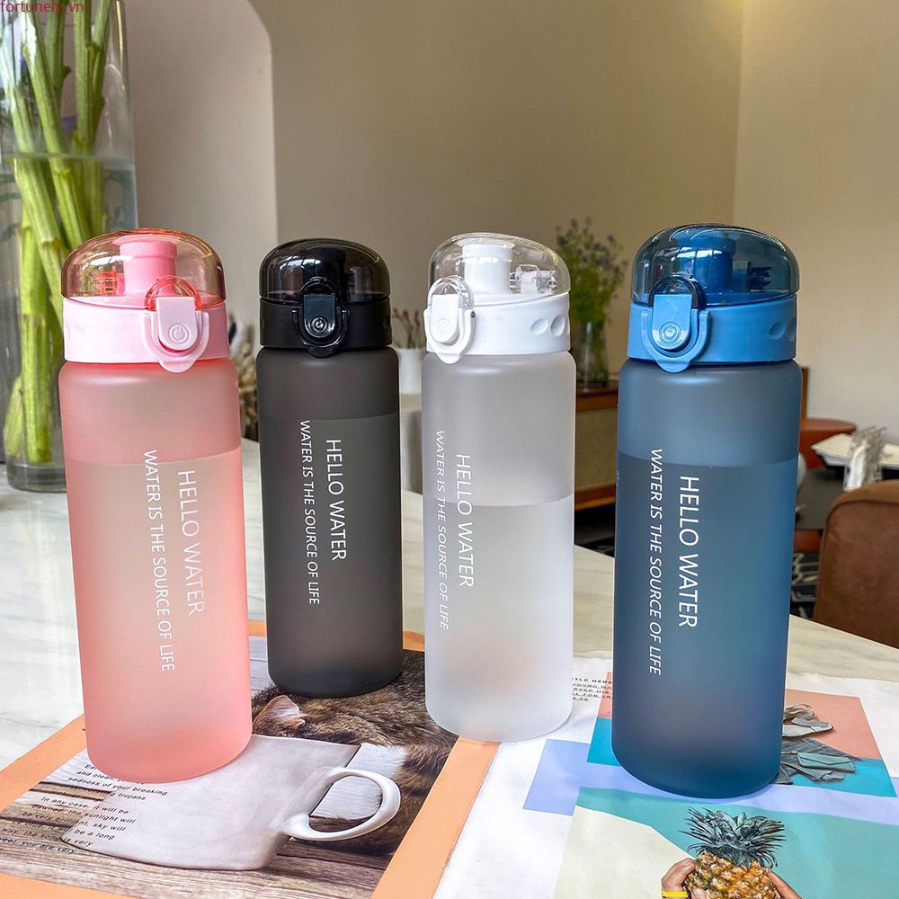 Bình nước uống nhựa trong suốt chống rò rỉ 780ml tập thể thao gym đi du lịch dành cho cả nam và nữ