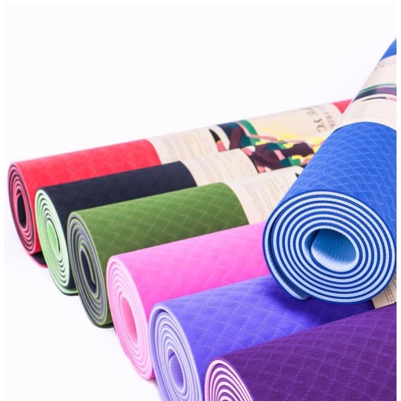 thảm tập yoga 2 lớp CAO CẤP chống trơn trượt dày 6mm