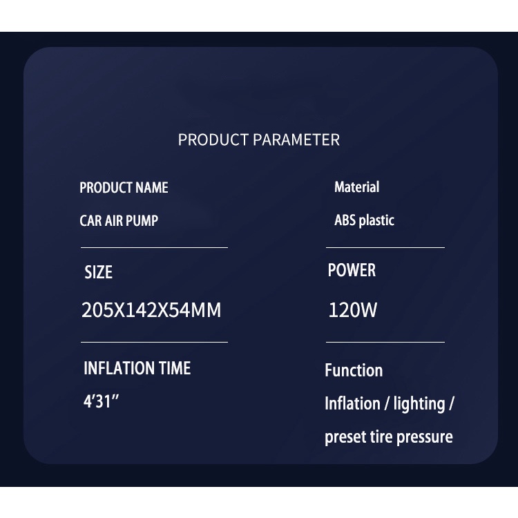 Máy Bơm Hơi Kỹ Thuật Số 120W Không Dây Cho Lốp Xe Hơi Xe Máy