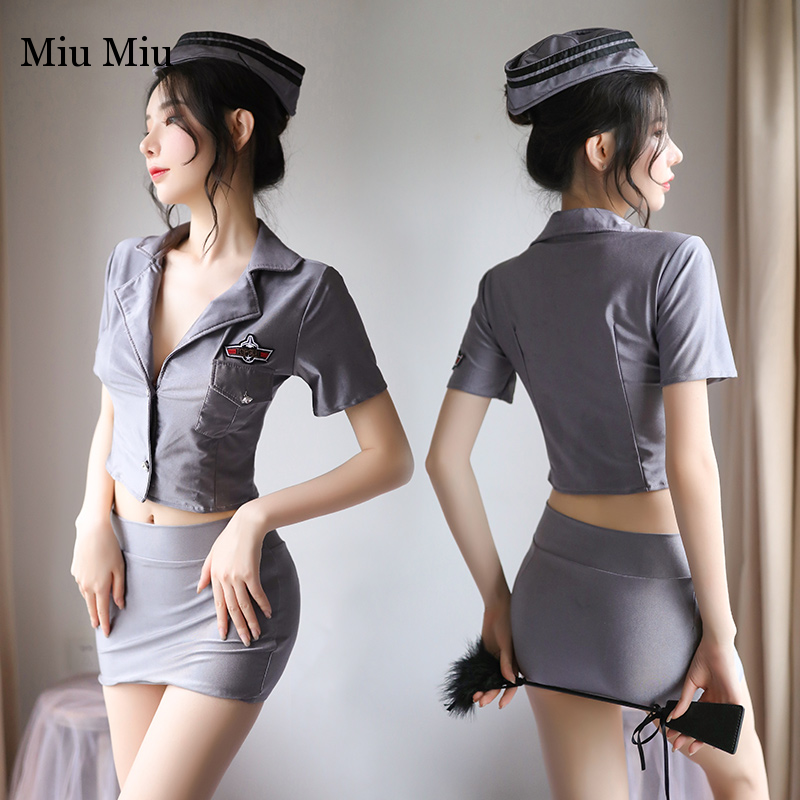 Set Đồ Ngủ Hóa Trang Tiếp Viên Hàng Không Gợi Cảm Cho Nữ 2020
