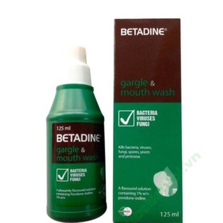 Betadine súc miệng 125ml - Gargle & Mouth Wash 125ml