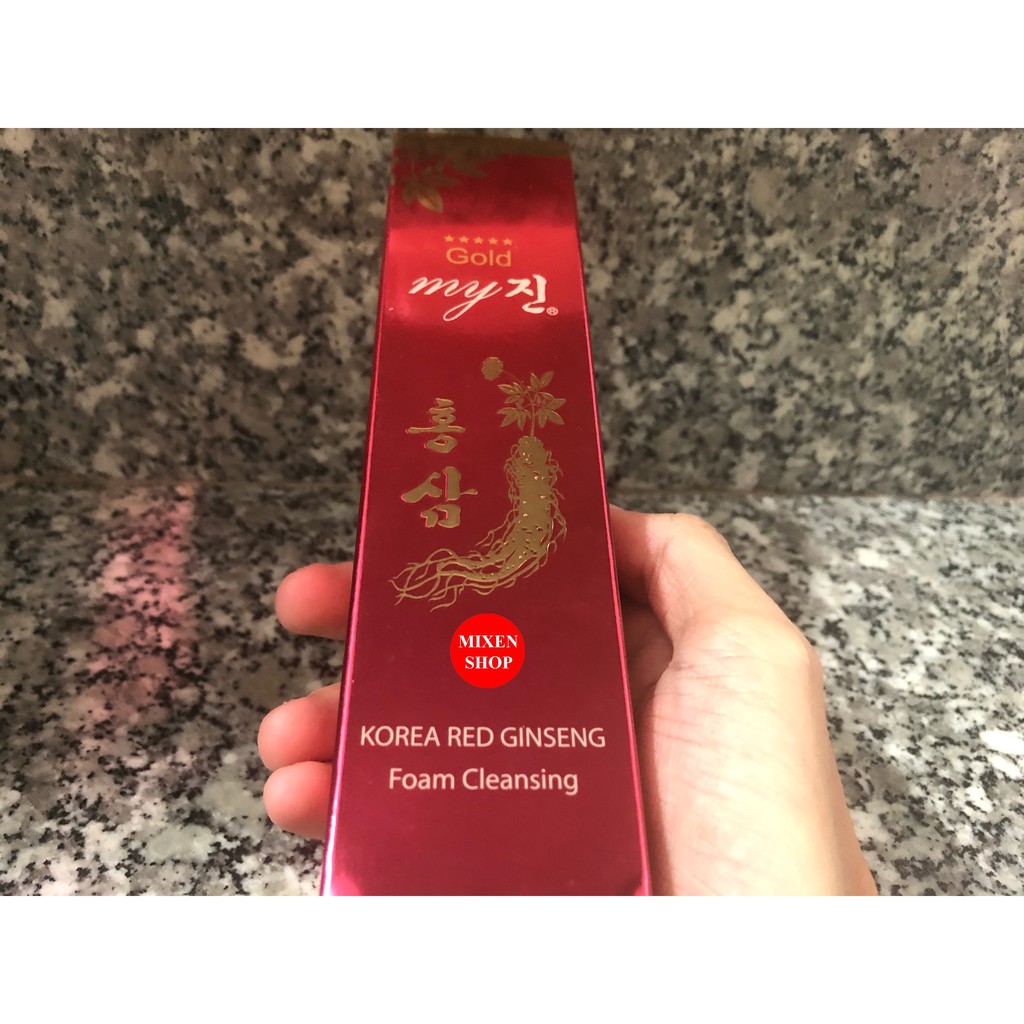 [Nắp Vàng - Logo hộp nổi] Sữa Rửa Mặt Sâm My Gold Hàn Quốc 130ml chính hãng