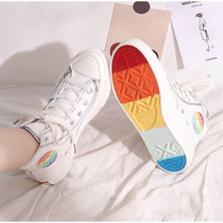 Giày Sneaker Ống Cao Hình Cầu Vồng Cực Đẹp Cực Chất Mới 2019