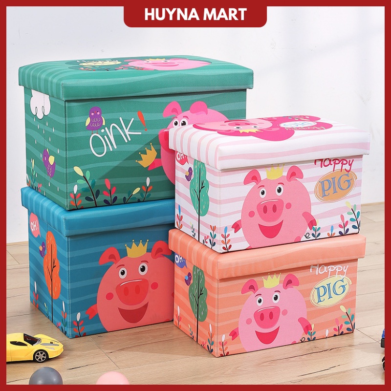 Hộp Đựng Đồ Đa Năng, Đồ Chơi Cho Bé, Có Nắp, Kiêm Ghế Ngồi Cao Cấp Huyna Mart TD34