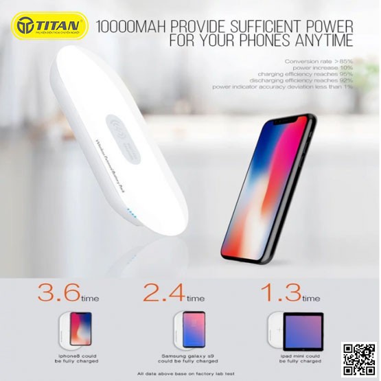 Pin sạc dự phòng không dây 10000mAh LDNIO Sạc được bằng cáp