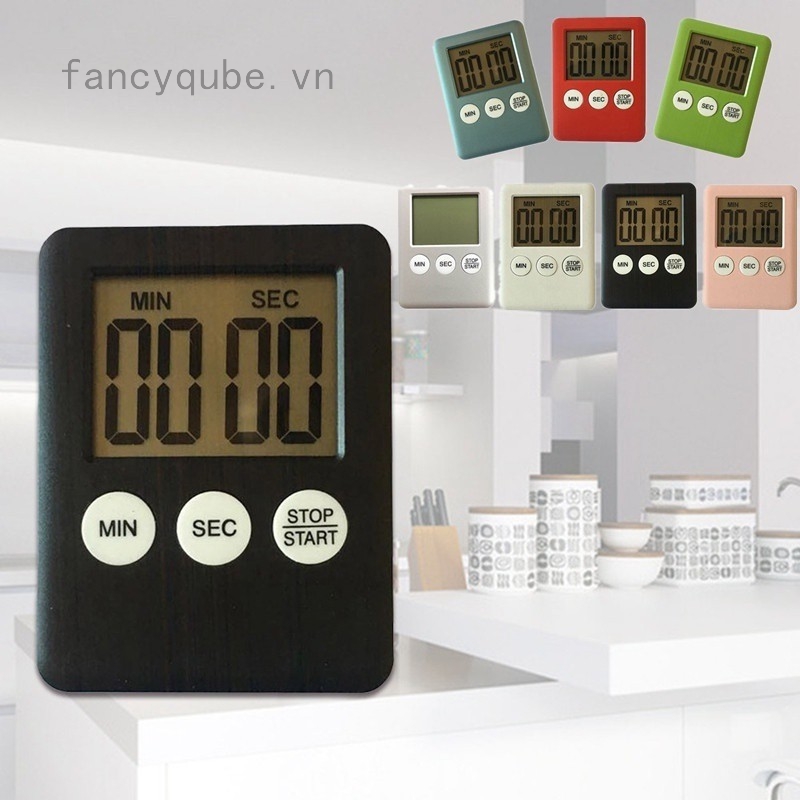 Đồng hồ hẹn giờ nấu ăn có màn hình LCD hiển thị kèm nam châm tiện lợi