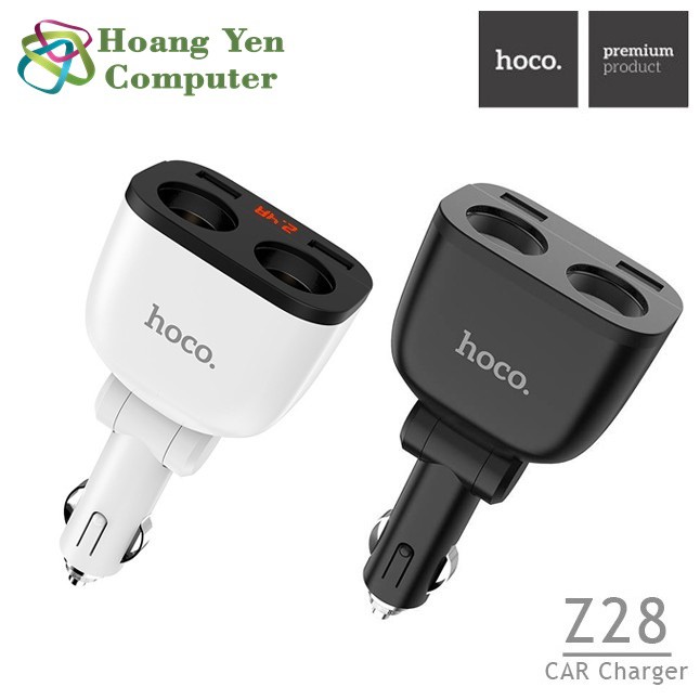 Cốc Sạc Xe Hơi Hoco Z28 Power Ocean 2 Cổng Tẩu Sạc, 2 Cổng Sạc USB - BH 1 Năm | Tẩu sạc Oto | Bộ chia tẩu sạc