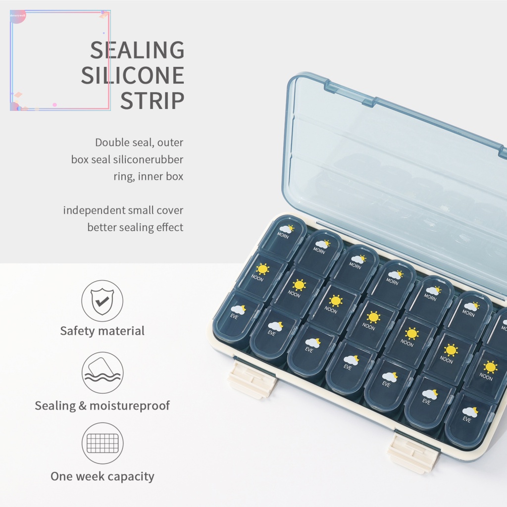 Hộp Đựng Thuốc Chia 3/4 Lần Tiện Dụng Cho Gia Đình