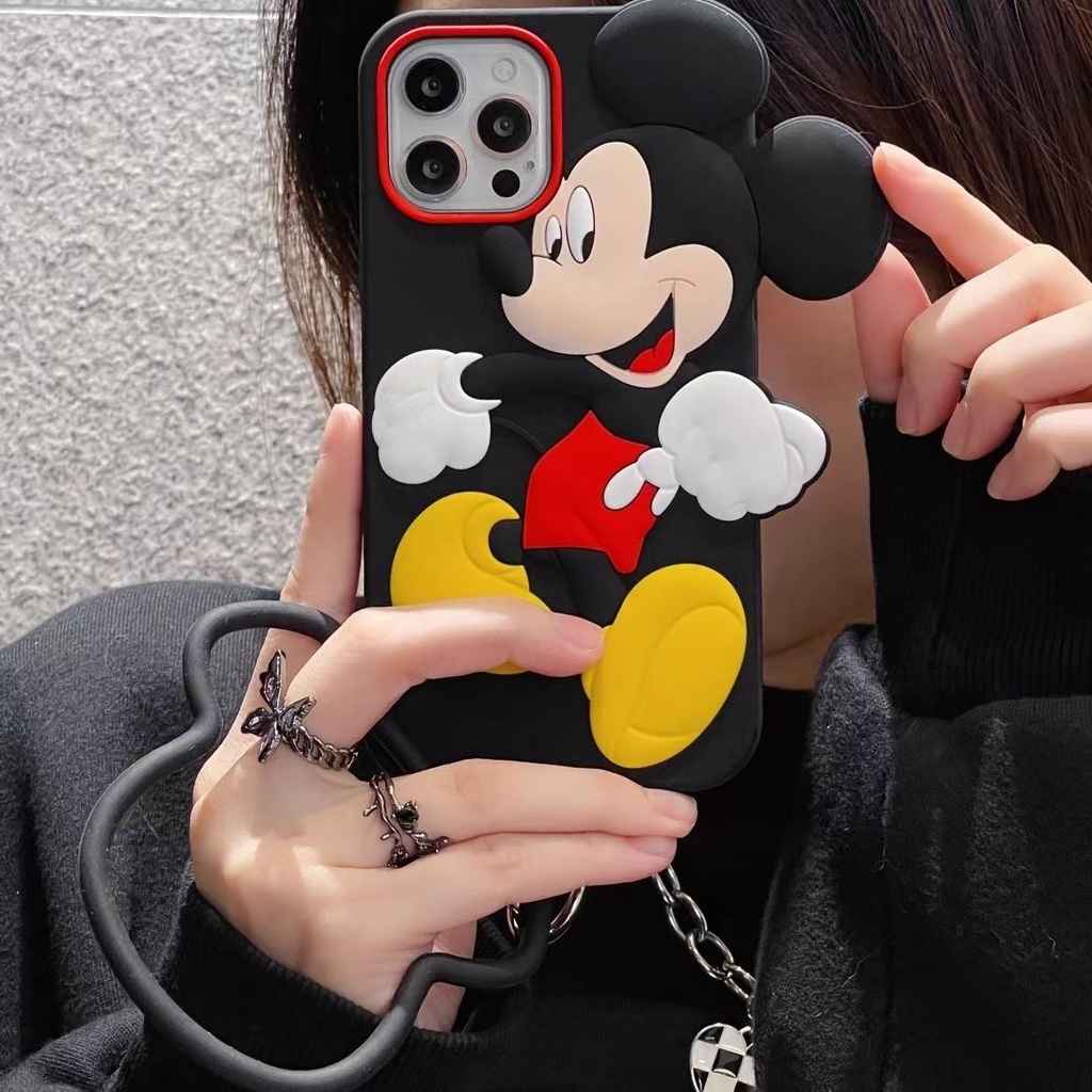 Ốp Điện Thoại Silicon Mềm Chống Sốc In Hình Mickey Hoạt Hình Cho iPhone 13 12 11 Pro Max X XS XR