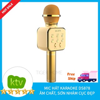 Mic Hát Karaoke Kiêm Loa Bluetooth phát qua Tv, Điện Thoại ,Mtb, Pc... kết nối ra loa thùng model 2022 KTV
