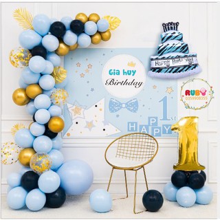 set bóng trang trí sinh nhật bé trai H008