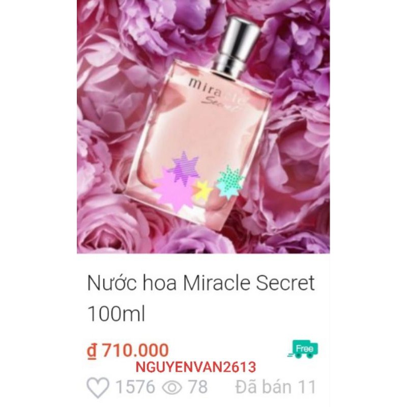 Nước hoa MICRACLE LANC OME 100ML.TEM MACY'S