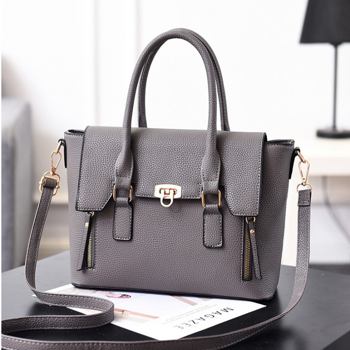 6 màu hồng, đen, ghi, đỏ, nâu, cam - Túi da cỡ đại công sở thời trang - TUINU19.0043 | BigBuy360 - bigbuy360.vn