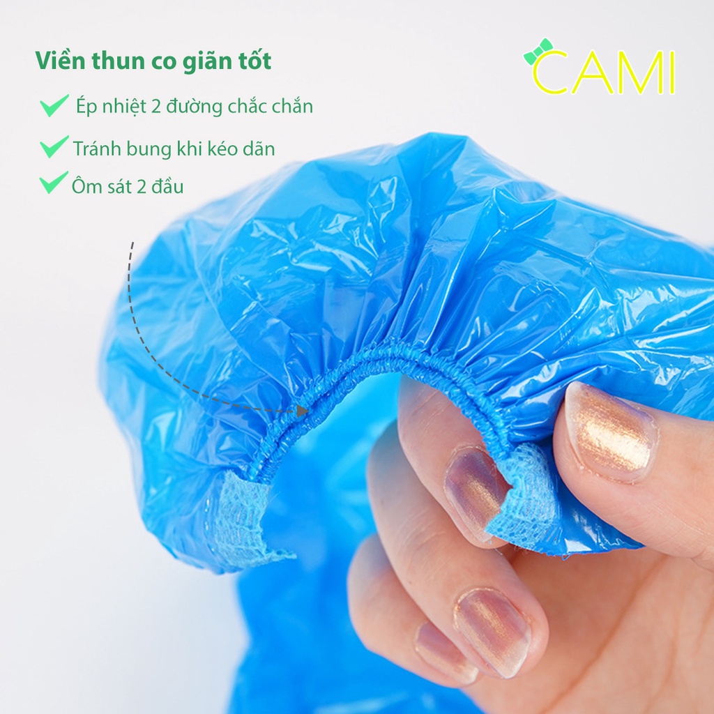 Găng tay đa năng bo chun, chất liệu co gãn tốt dùng một lần, an toàn với da dùng trong mọi hoàn cảnh - Cami - CMPK227