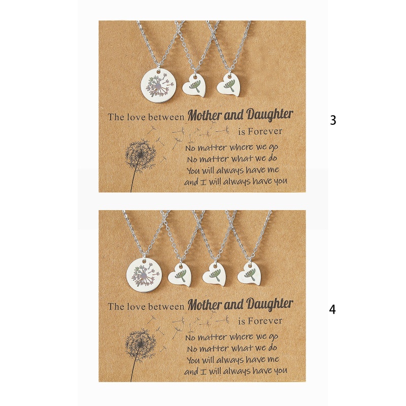 Set 3 / 4 Vòng cổ Mặt Hoa Bồ Công Anh Thời Trang Cho Mẹ Và Bé