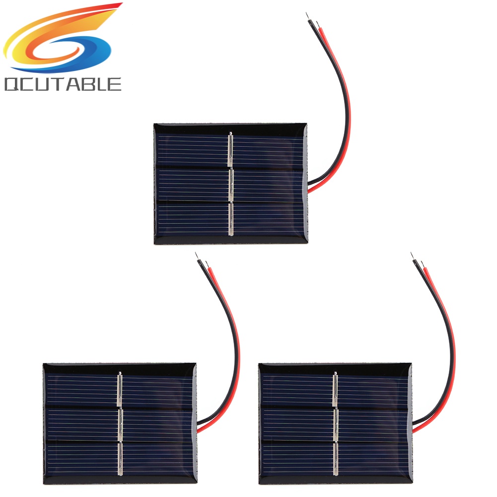 Tấm pin năng lượng mặt trời mini 0.4W 1.5V có dây cho bộ sạc