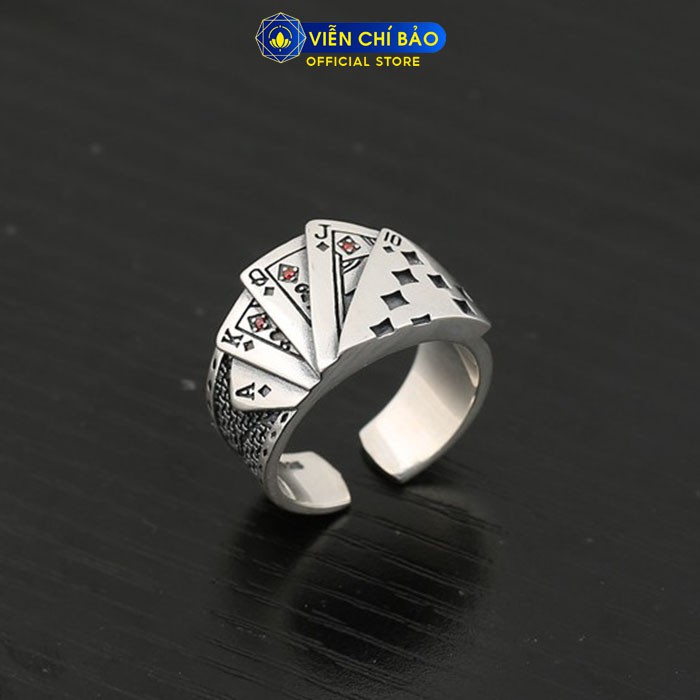 Nhẫn bạc nam Sảnh Chúa, sảnh rồng chất liệu bạc Thái 925 thời trang phụ kiện trang sức nam Viễn Chí Bảo N101222