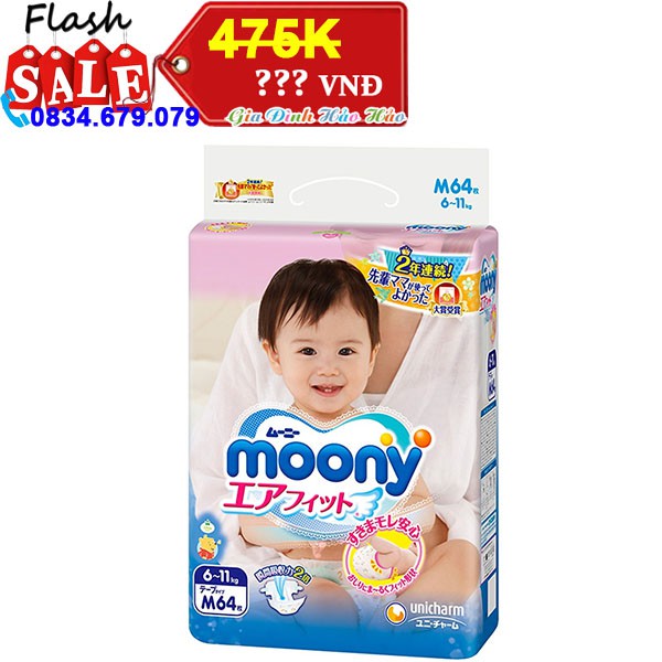 [TP.HCM] TÃ DÁN MOONY M64 - CHO BÉ 6-11 KG