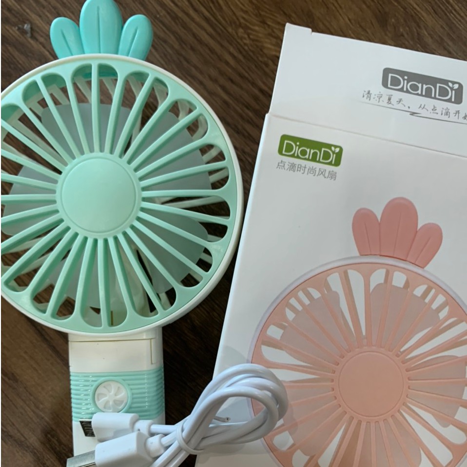 Quạt mini tích điện cầm tay có đế