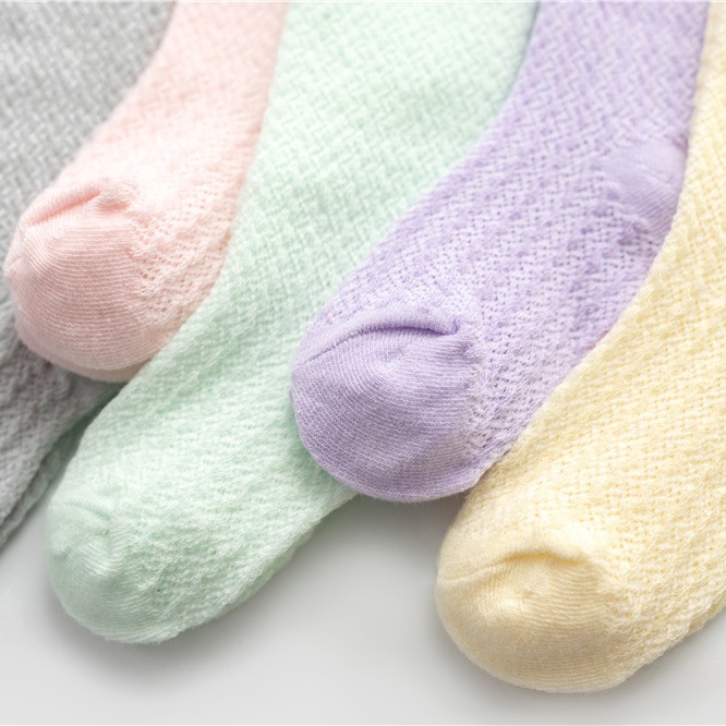 Tất Lưới Đính Nơ Siêu Mỏng Thoáng Khí Thoải Mái Cho Bé